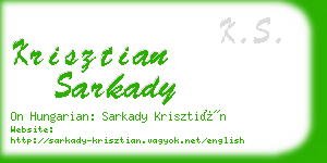 krisztian sarkady business card